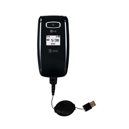 Retractable USB Power Port Ready charger cable designed for the LG CE110 and uses TipExchange