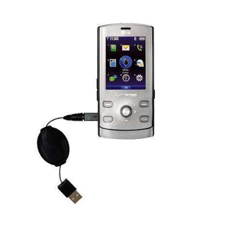 Retractable USB Power Port Ready charger cable designed for the LG Decoy and uses TipExchange