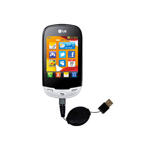 Retractable USB Power Port Ready charger cable designed for the LG Ego 4G and uses TipExchange