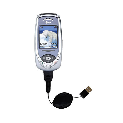Retractable USB Power Port Ready charger cable designed for the LG F7200 and uses TipExchange