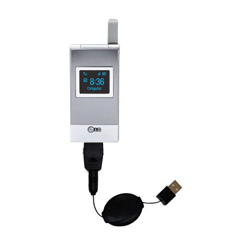 Retractable USB Power Port Ready charger cable designed for the LG G4050 and uses TipExchange