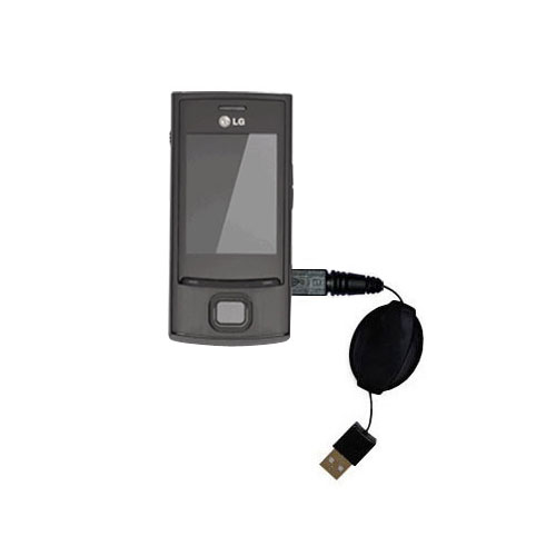 Retractable USB Power Port Ready charger cable designed for the LG GD550 and uses TipExchange