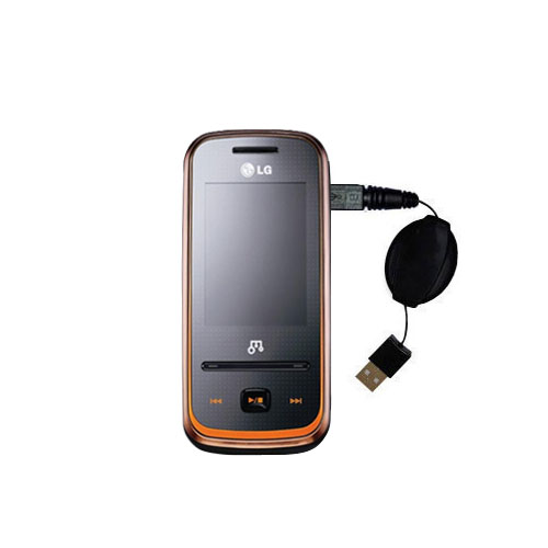 Retractable USB Power Port Ready charger cable designed for the LG GM310 and uses TipExchange
