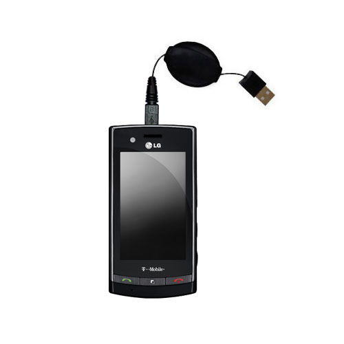 Retractable USB Power Port Ready charger cable designed for the LG GW520 and uses TipExchange