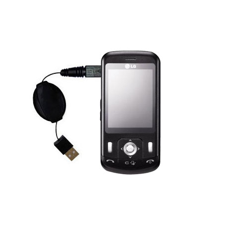 Retractable USB Power Port Ready charger cable designed for the LG KC780 and uses TipExchange