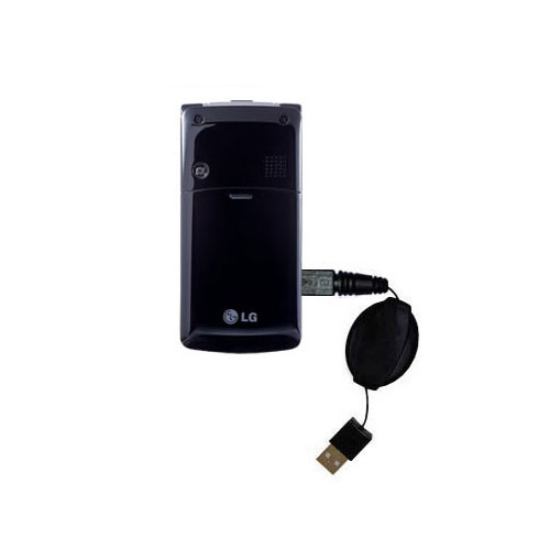 USB Power Port Ready retractable USB charge USB cable wired specifically for the LG KF305 and uses TipExchange