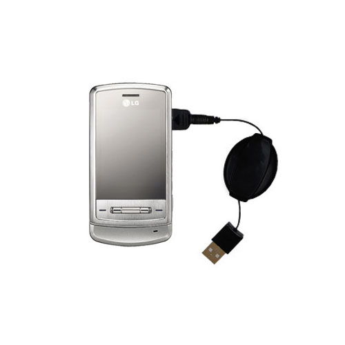 Retractable USB Power Port Ready charger cable designed for the LG KG970 Shine and uses TipExchange