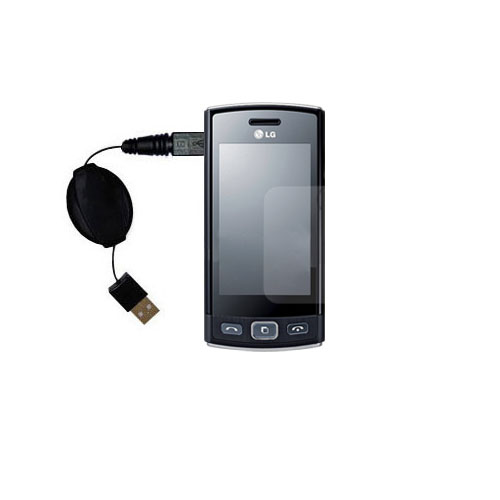 Retractable USB Power Port Ready charger cable designed for the LG LG Bali and uses TipExchange
