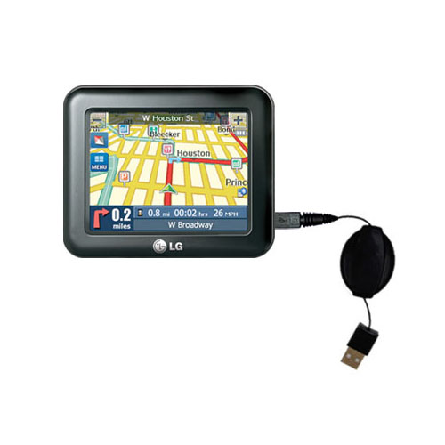 Retractable USB Power Port Ready charger cable designed for the LG LN835 and uses TipExchange