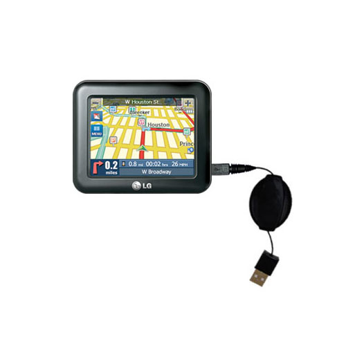 Retractable USB Power Port Ready charger cable designed for the LG LN855 and uses TipExchange
