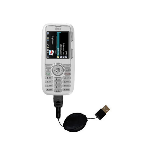 Retractable USB Power Port Ready charger cable designed for the LG LX260 LX290 and uses TipExchange