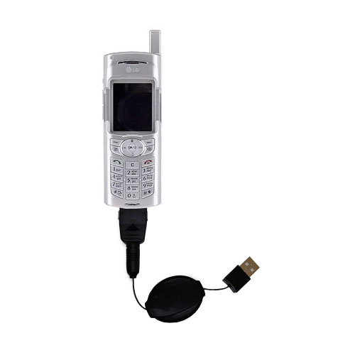Retractable USB Power Port Ready charger cable designed for the LG LX5500 and uses TipExchange