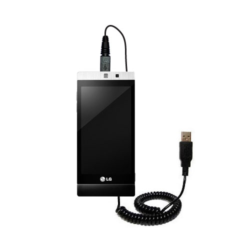 Coiled USB Cable compatible with the LG Mini