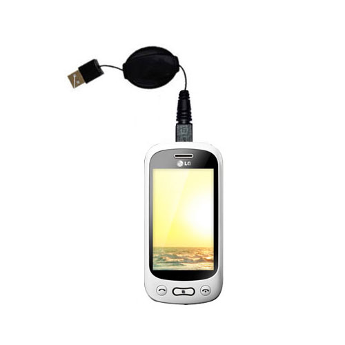 Retractable USB Power Port Ready charger cable designed for the LG Neon II and uses TipExchange