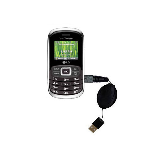 Retractable USB Power Port Ready charger cable designed for the LG Octane and uses TipExchange