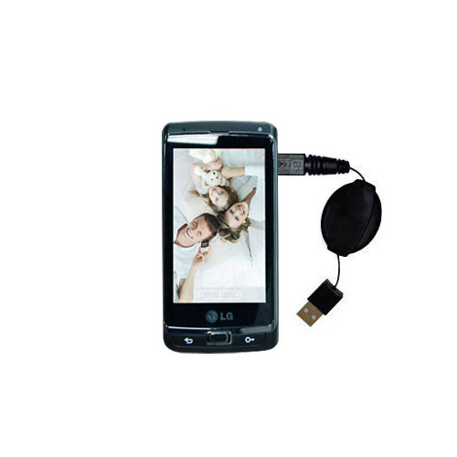 Retractable USB Power Port Ready charger cable designed for the LG Optimus 7 and uses TipExchange