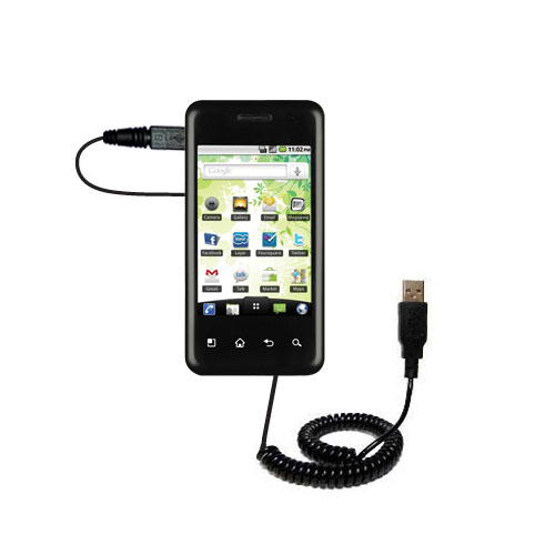 Coiled USB Cable compatible with the LG Optimus Chic