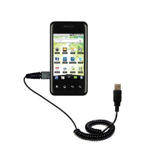 Coiled USB Cable compatible with the LG Optimus T