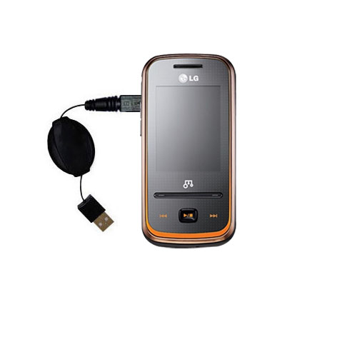 Retractable USB Power Port Ready charger cable designed for the LG Quantum and uses TipExchange