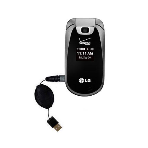 Retractable USB Power Port Ready charger cable designed for the LG Revere and uses TipExchange