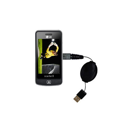 Retractable USB Power Port Ready charger cable designed for the LG Scarlet II and uses TipExchange