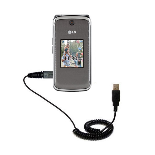 Coiled USB Cable compatible with the LG UN430