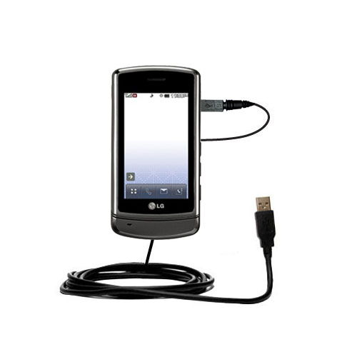 Classic Straight USB Cable suitable for the LG UX830 UX840 with Power Hot Sync and Charge Capabilities - Uses Gomadic TipExchange Technology