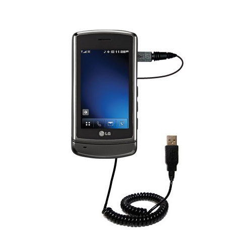 Coiled USB Cable compatible with the LG Vantage