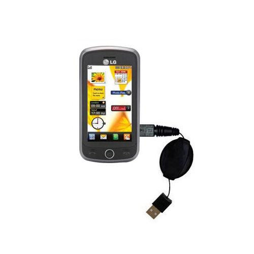 Retractable USB Power Port Ready charger cable designed for the LG VN530 and uses TipExchange