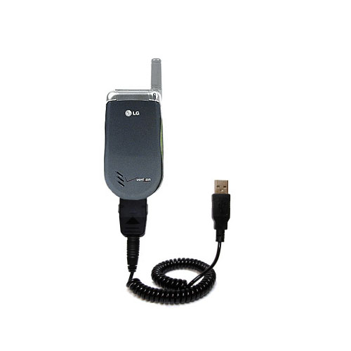 Coiled USB Cable compatible with the LG VX3200