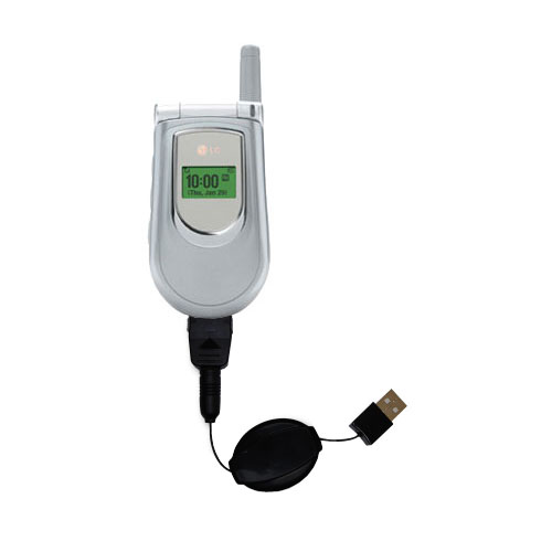 Retractable USB Power Port Ready charger cable designed for the LG VX4500 and uses TipExchange
