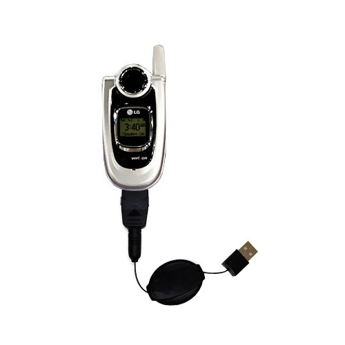 Retractable USB Power Port Ready charger cable designed for the LG VX4700 and uses TipExchange