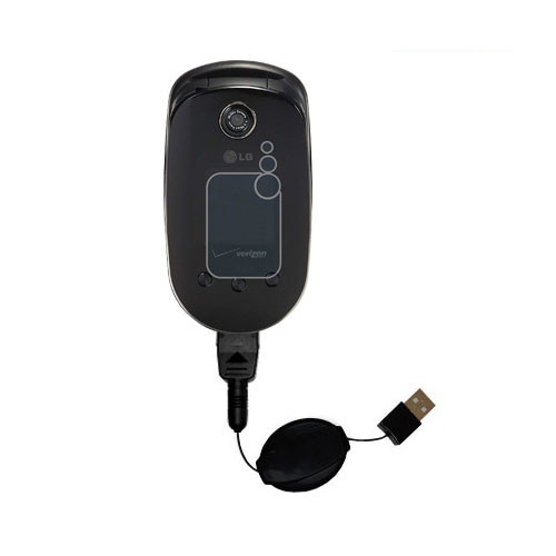 Retractable USB Power Port Ready charger cable designed for the LG VX5400 and uses TipExchange