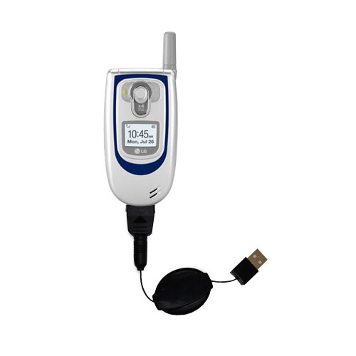 Retractable USB Power Port Ready charger cable designed for the LG VX6100 and uses TipExchange