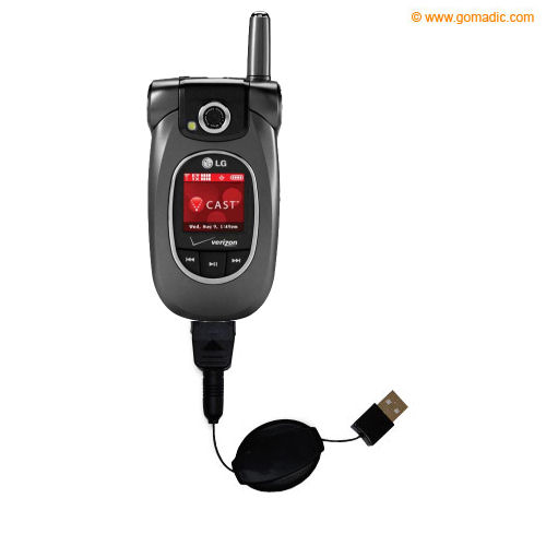 Retractable USB Power Port Ready charger cable designed for the LG VX8300 / VX-8300 and uses TipExchange