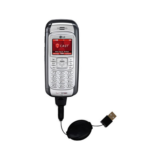 Retractable USB Power Port Ready charger cable designed for the LG VX9900 and uses TipExchange