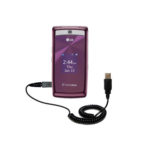 Coiled USB Cable compatible with the LG Wine