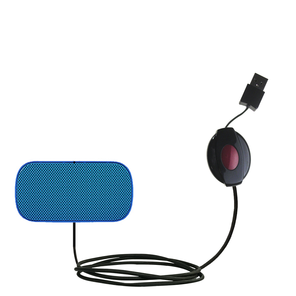 Retractable USB Power Port Ready charger cable designed for the Logitech UE Mobile Boombox and uses TipExchange
