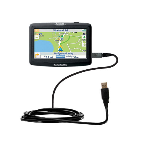 Retractable USB Power Port Ready charger cable designed for the Magellan Roadmate 1412 and uses TipExchange
