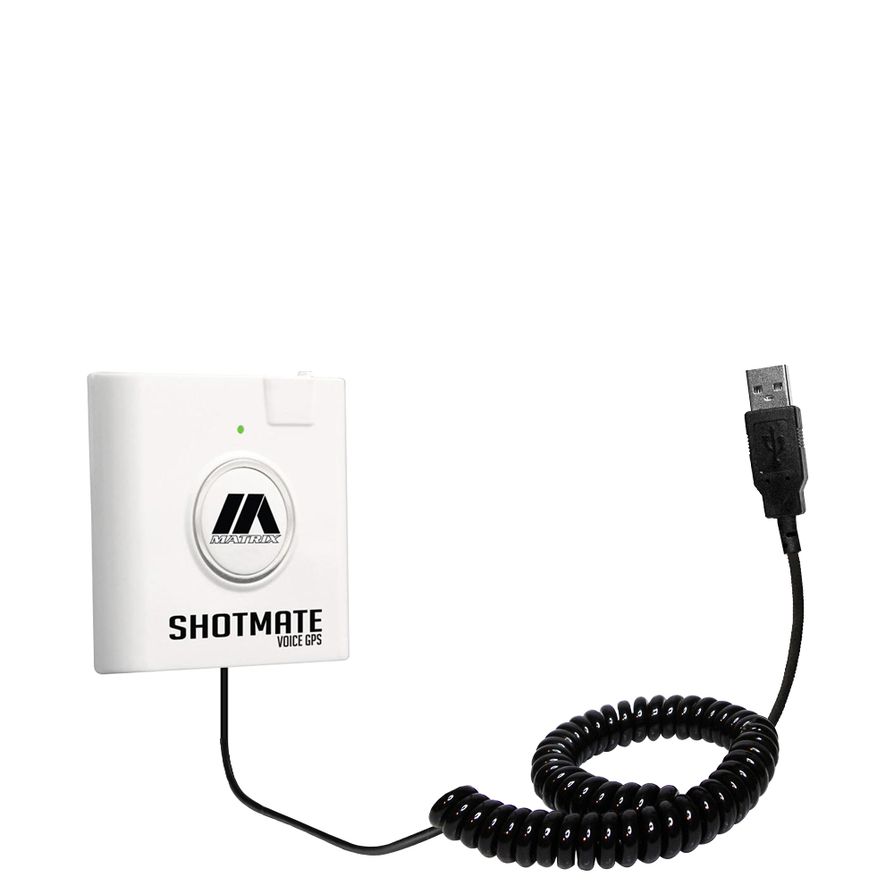 Coiled USB Cable compatible with the Matrix SHOTMATE Voice