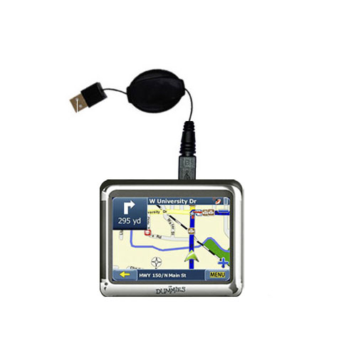 Retractable USB Power Port Ready charger cable designed for the Maylong FD-350 GPS For Dummies and uses TipExchange