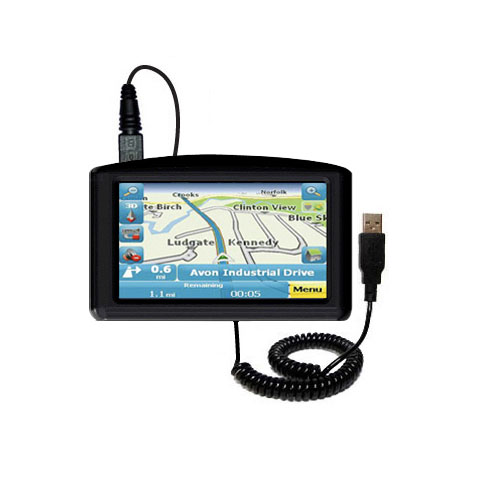 Coiled USB Cable compatible with the Maylong FD-420 GPS For Dummies