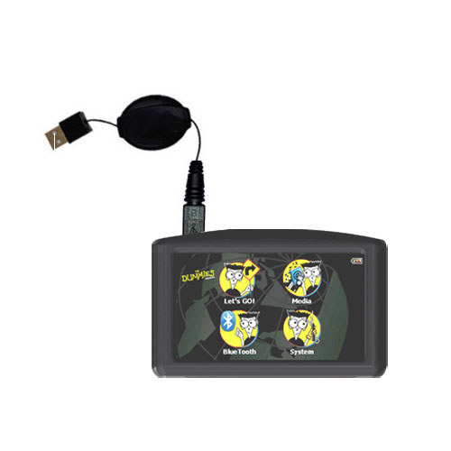 Retractable USB Power Port Ready charger cable designed for the Maylong FD-430 GPS For Dummies and uses TipExchange