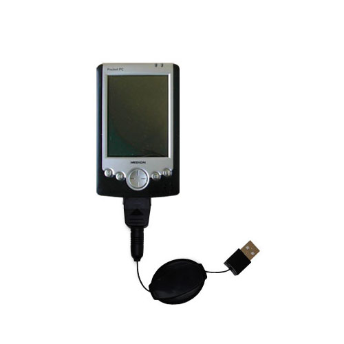 Retractable USB Power Port Ready charger cable designed for the Medion MDPPC 100 and uses TipExchange