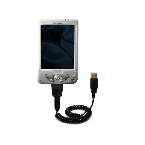 Coiled USB Cable compatible with the Medion MDPPC 150