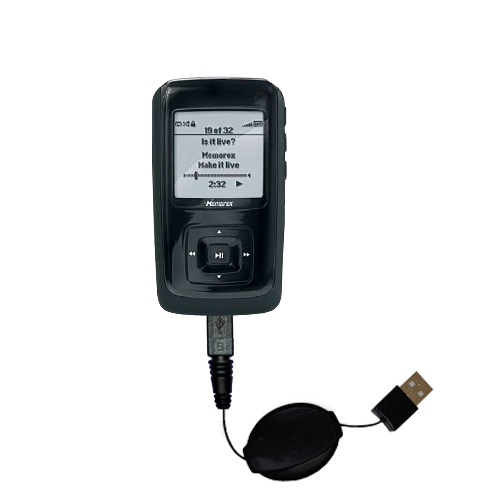 Retractable USB Power Port Ready charger cable designed for the Memorex MMP8565 and uses TipExchange