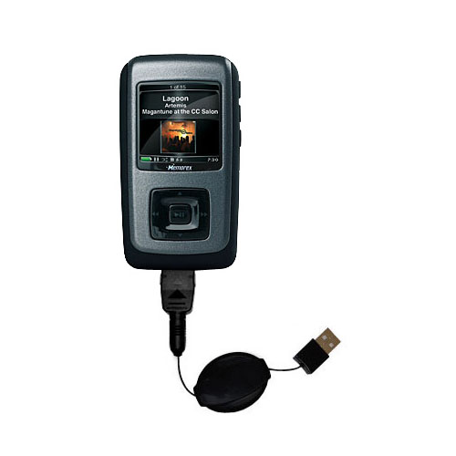 Retractable USB Power Port Ready charger cable designed for the Memorex MMP8585 and uses TipExchange