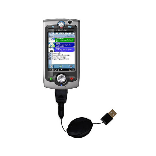 Retractable USB Power Port Ready charger cable designed for the Motorola A1010 and uses TipExchange