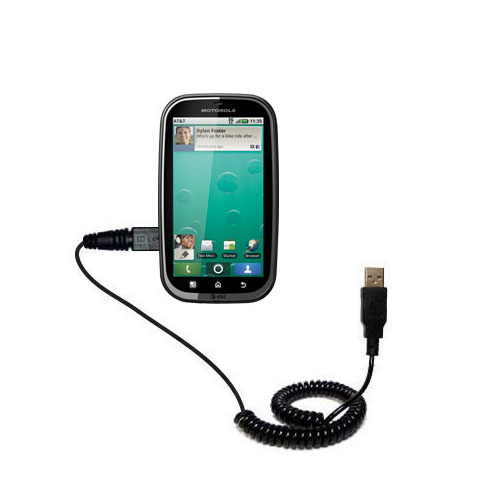Coiled USB Cable compatible with the Motorola Bravo
