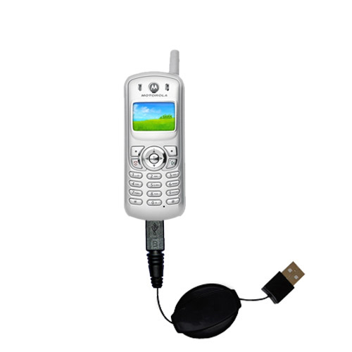 Retractable USB Power Port Ready charger cable designed for the Motorola C343 and uses TipExchange